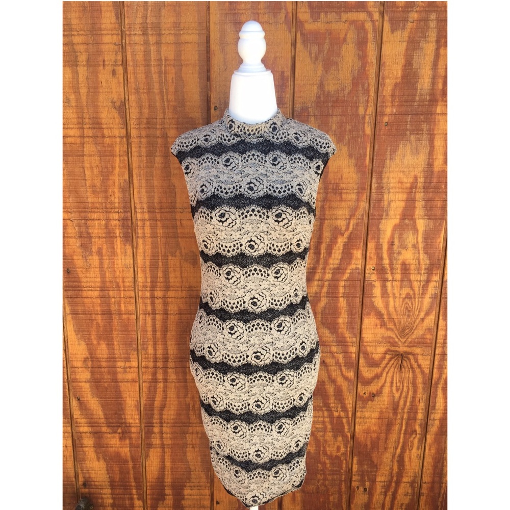 Eureka - Striped Glitter Lace Dress
